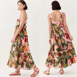 Farm Rio cocoa forest maxi dress